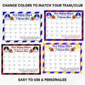editable printable summer football sport schedule fundraiser idea football fundraising calendar printable personalized template